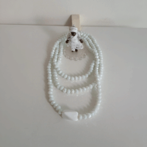 Guia de Oxalá em Cristal Branco – Artesanal com Murano